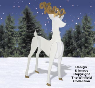 3D Shadow Reindeer Pattern