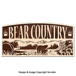 Bear Country Rustic Wall Art Pattern