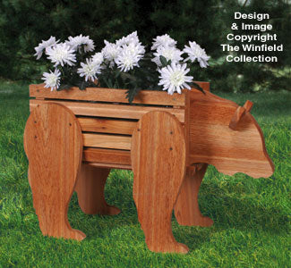 Bear Planter Woodworking Pattern
