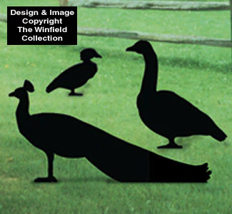 Birds #2 Yard Shadows Wood Pattern(F)