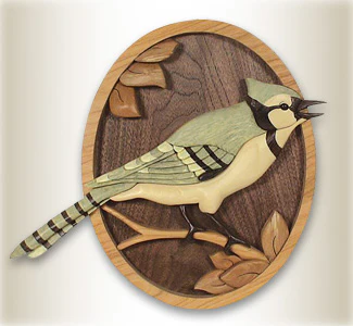 Blue Jay Intarsia Scroll Saw Pattern