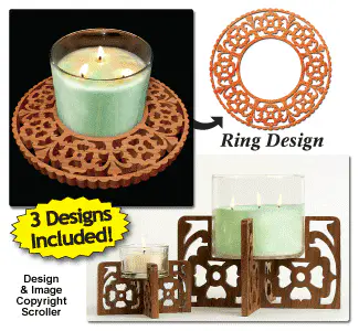 Candle Ring & Holder Pattern Set #6