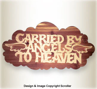 Carried by Angels Wall Plaque Pattern