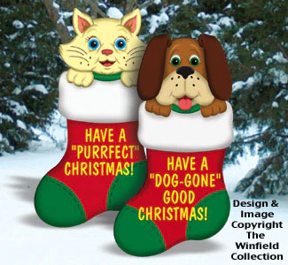 Cat & Dog Stockings Combo Patterns (W1083CY & W1084CY)