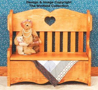 Childs Storage Bench Wood Plan(F)