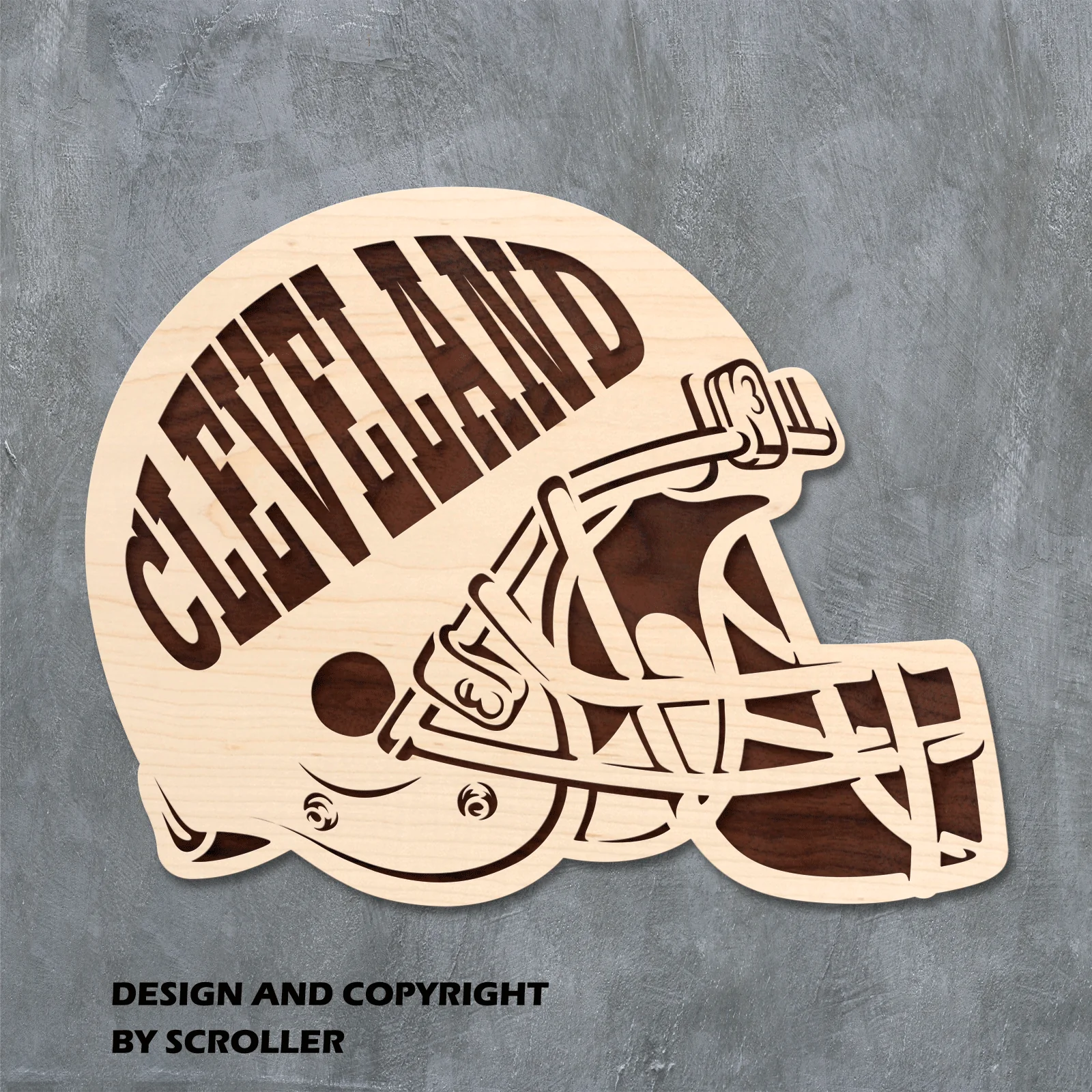 Cleveland Helmet Scroll Saw Pattern