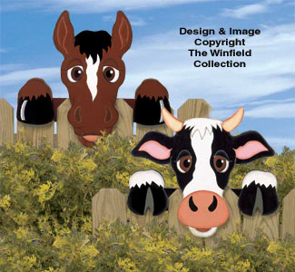 Cow & Horse Fence Peekers Wood Plan