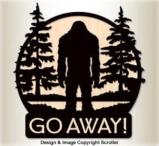 Customizable Bigfoot Wall Sign Pattern - Downloadable