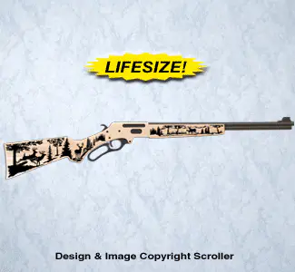 Deer Rifle Wall Art Pattern