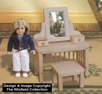 Doll Vanity and Stool Wood Pattern