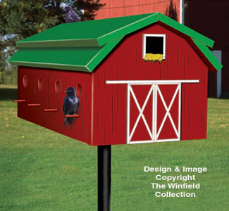 Eight Room Red Barn Birdhouse Plans