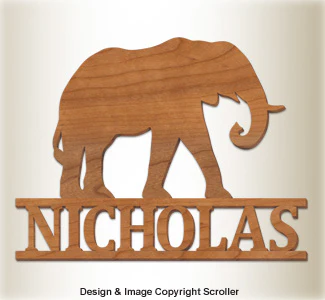 Elephant Wall Plaque Design Pattern