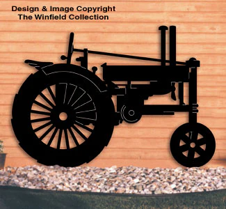 Farm Tractor Shadow Woodcrafting Pattern