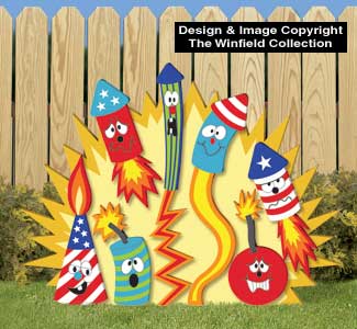 Fireworks Grand Finale Wood Pattern