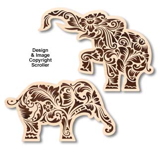 Floral Elephant Wall Art Patterns - Downloadable