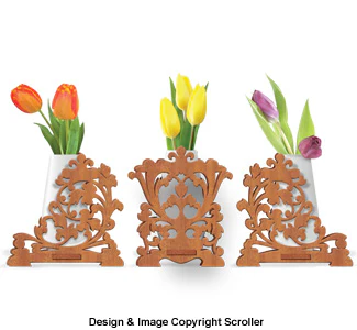 Flower Vase Holder Trio Pattern