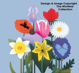 Giant Yard Flowers Woodcraft Pattern