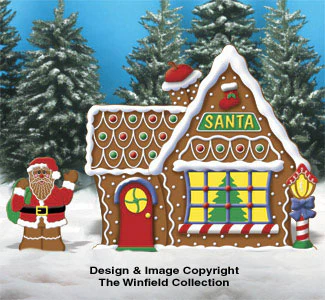 Gingerbread Santa & House Woodcraft Pattern