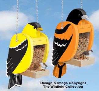 Goldfinch & Baltimore Oriole Shaped Feeder Set (W1964 & 1965)