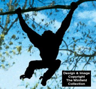 Hanging Monkey Shadow Wood Pattern