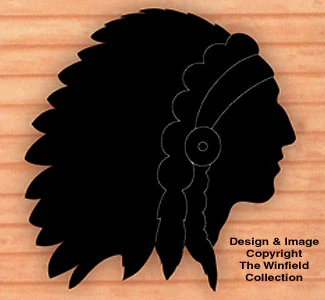 Indian Chief Shadow Woodcrafting Pattern