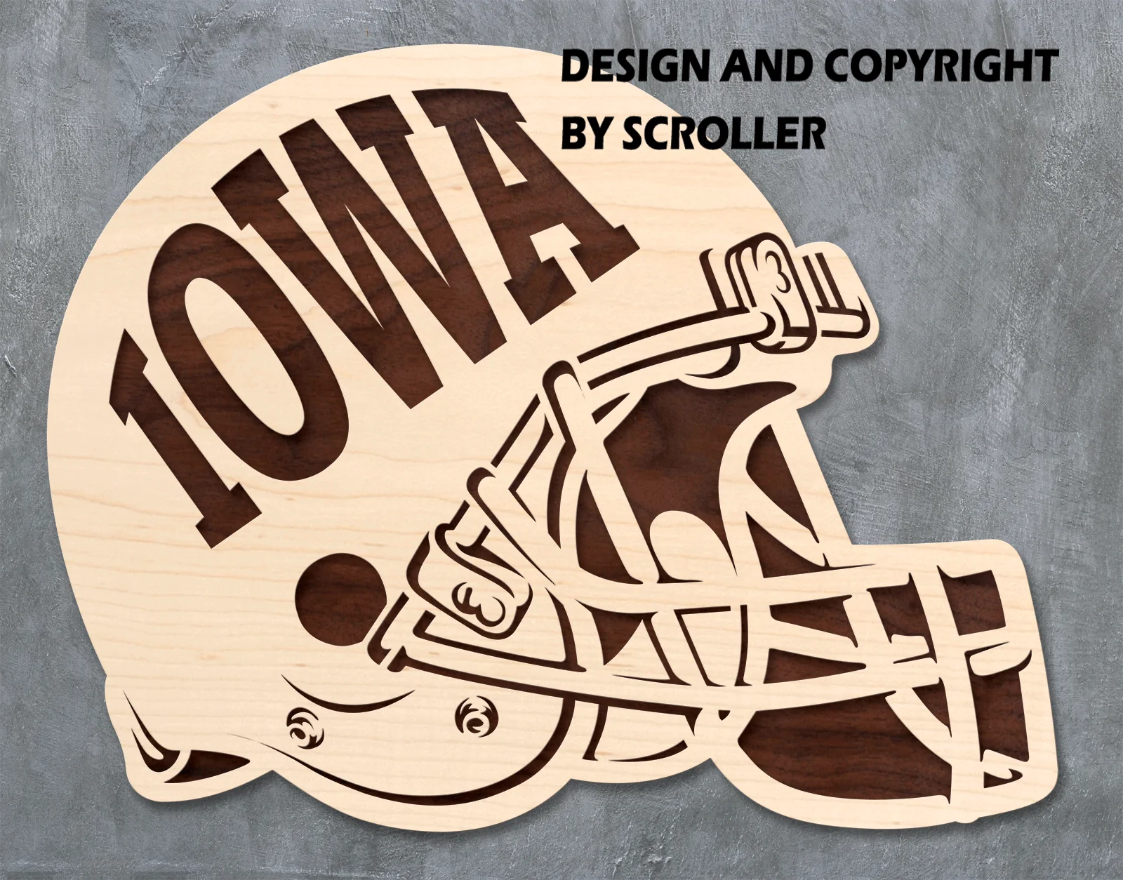 Iowa Helmet Scroll Saw Pattern
