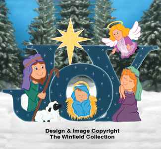 JOY Nativity Woodcraft Pattern(F)