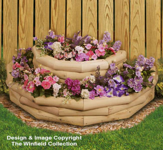 Landscape Timber Half Round Planter Pattern