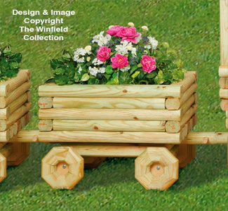 Landscape Timber Train Car Planter Pattern