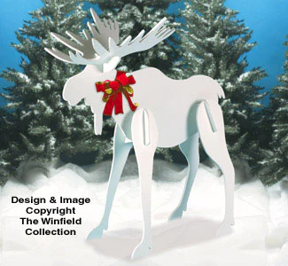 Large Christmas Moose Pattern