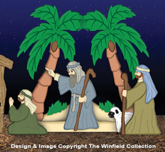 Large Colorful Silent Night #2 Pattern (Shepherds)