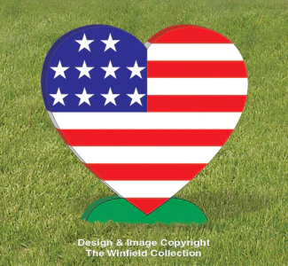 Large Patriotic Heart Pattern
