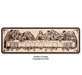 Last Supper Scrolled Portrait Art Pattern
