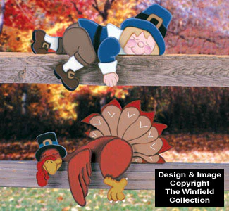 Lazy Pilgrim & Turkey Woodcraft Pattern(F)