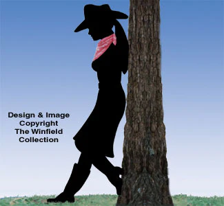 Leaning Cowgirl Woodcrafting Pattern