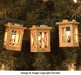 Light Strand Lanterns Scroll Saw Pattern - Downloadable