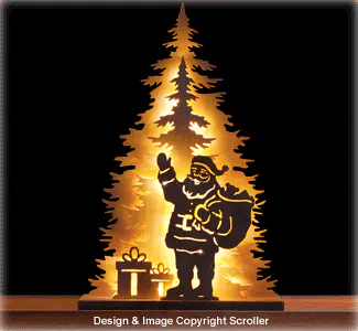 Lighted Kris Kringle Display Scroll Saw Pattern