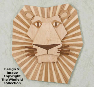 Majestic Lion Wall Hanging Wood Pattern