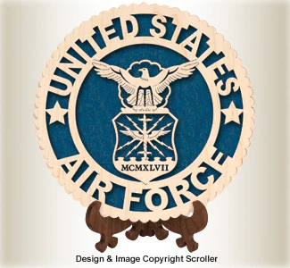 Military Seal & Stand Design (Air Force) Pattern