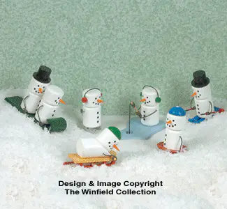 Miniature Snowmen/Penguins Pattern Set (W1156XC, W1369XC & XC58)