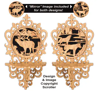 Mirror Image Wildlife Shelf Set #3 Patterns