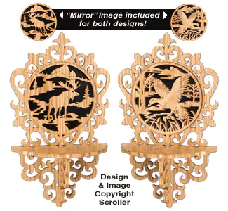 Mirror Image Wildlife Shelf Set #4 Patterns