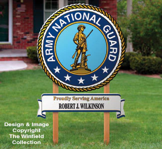 National Guard Yard Sign Woodcrafting Pattern