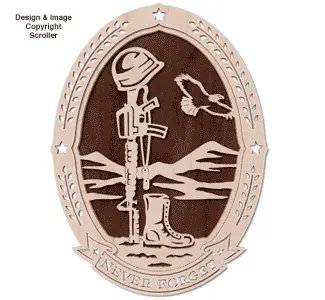 Never Forget Frame-N-Art Scroll Design Scroll Saw Pattern