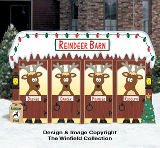 North Pole Reindeer Barn Pattern