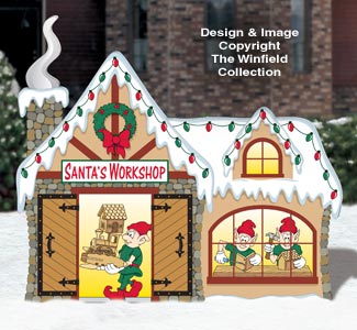 North Pole Santa's Workshop Pattern