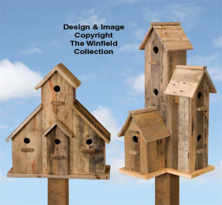 Pallet Wood Birdhouse Plans Set (W1973 & 1974)