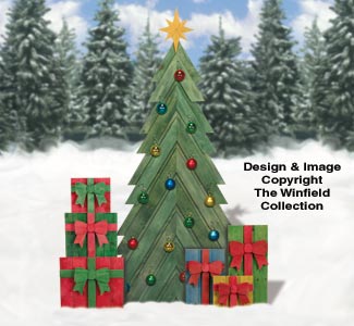 Pallet Wood Fir Tree and Gifts Pattern Set (W1861 & 1864)