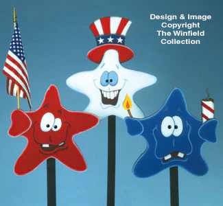 Patriotic Stars Woodcrafting Pattern