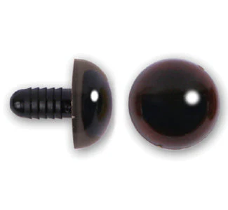 Plastic Eyes - Black-6mm or .24"[PE*]